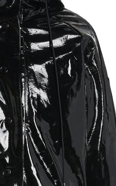 Shop Moncler Pott Hooded 3-in-1 Coated-vinyl Down Raincoat In Black