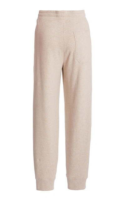 Shop Vince Women's Drawstring Cotton-knit Sweatpants In Grey,neutral