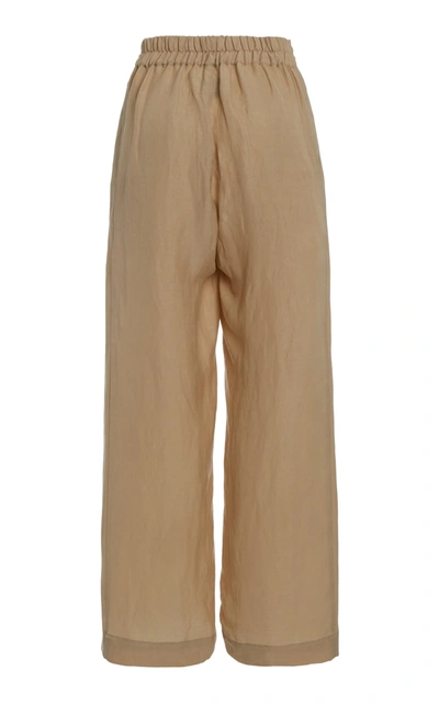 Shop Anemos Women's The Keaton Linen-blend Wide-leg Pants In Neutral