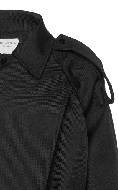 Bottega Veneta Double-breasted Belted Twill Playsuit In Black