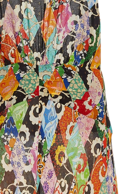 Shop Rixo London Kendra Halterneck Printed Chiffon Maxi Dress