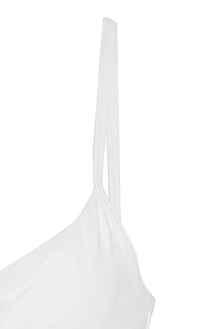Shop Atm Anthony Thomas Melillo Women's Knotted Pima Cotton Bodysuit In White