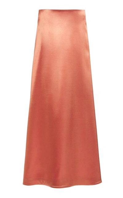 Shop Jil Sander Women's Nigella Satin Maxi Skirt In Pink