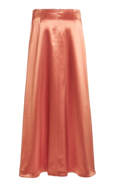 Shop Jil Sander Women's Nigella Satin Maxi Skirt In Pink