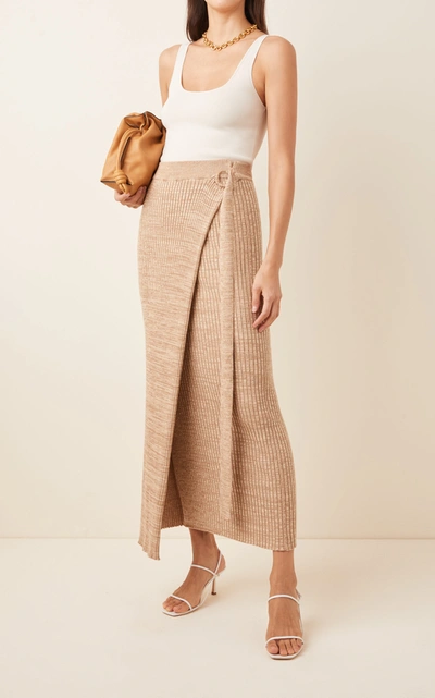 Shop Anna Quan Women's Matilde Cotton Wrap Skirt In Black,brown