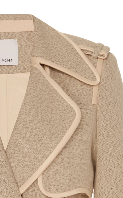 Shop Acler Graham Linen-blend Jacket In Neutral