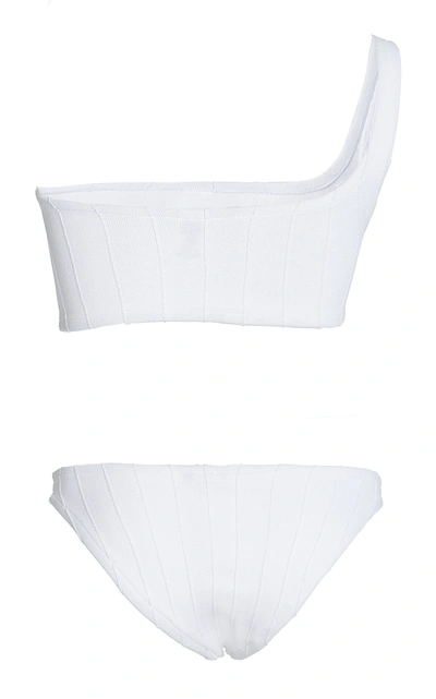 Shop Hunza G Nancy Nile One-shoulder Bikini In White