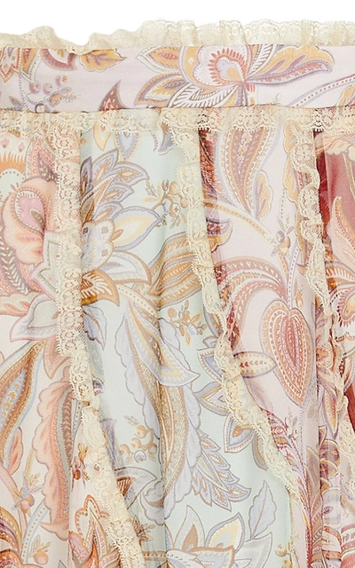 Shop Zimmermann Ladybeetle Spliced Midi Skirt In Print