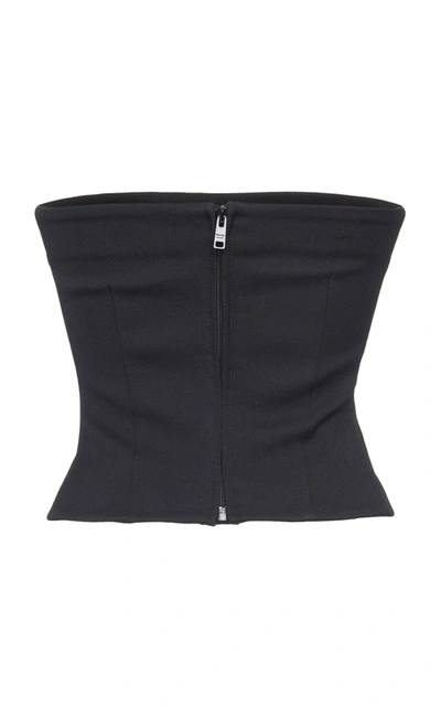 Shop Prada Women's Wool Corset In Black