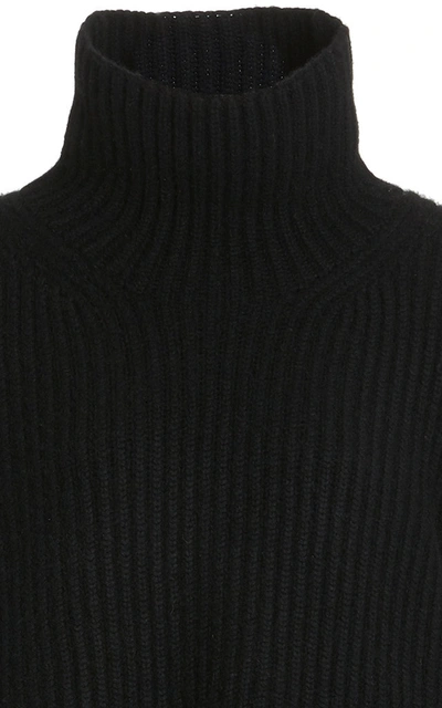 Shop Khaite Molly Ribbed-knit Turtleneck Sweater In Black