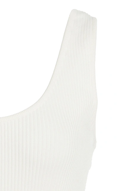 Shop Vince Jersey-knit Bodysuit In White