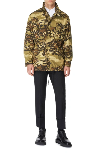 Shop Givenchy Camouflage Cotton Field Jacket In Neutral