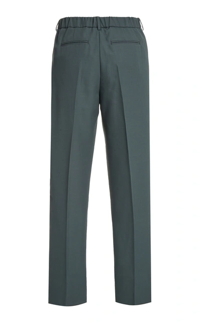 Shop Stella Mccartney Wool Pleated Trousers In Grey