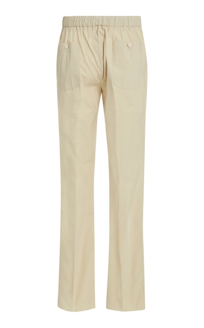 Shop Pt01 Sonny Pleated Stretch-cotton Pants In Neutral
