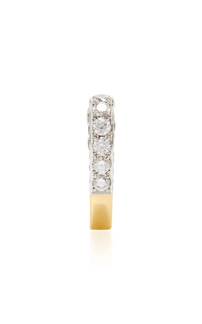 Shop Jessica Mccormack 14k White And Yellow Gold And Diamond Ring