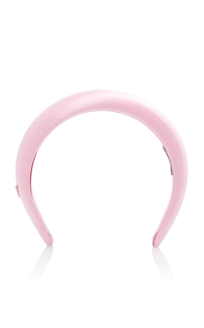 Shop Prada Silk-satin Headband In Pink