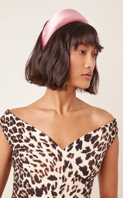 Shop Prada Silk-satin Headband In Pink