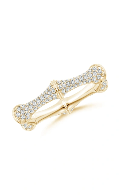 Shop Natori Women's Indochine 14k Gold And Diamond Pave Ring