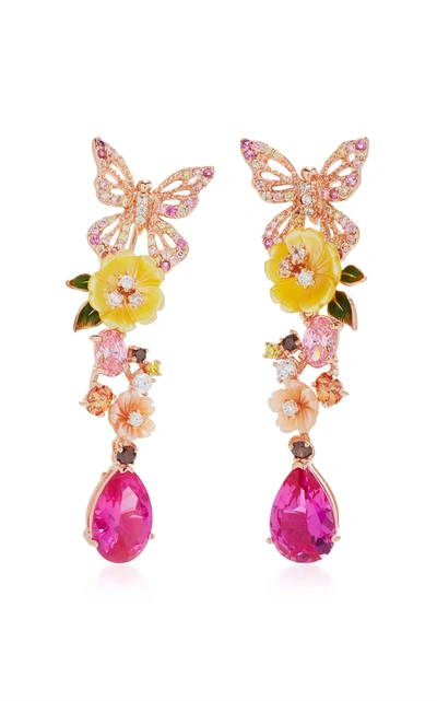 Shop Anabela Chan Women's Exclusive: Rose Vine Earrings In Pink