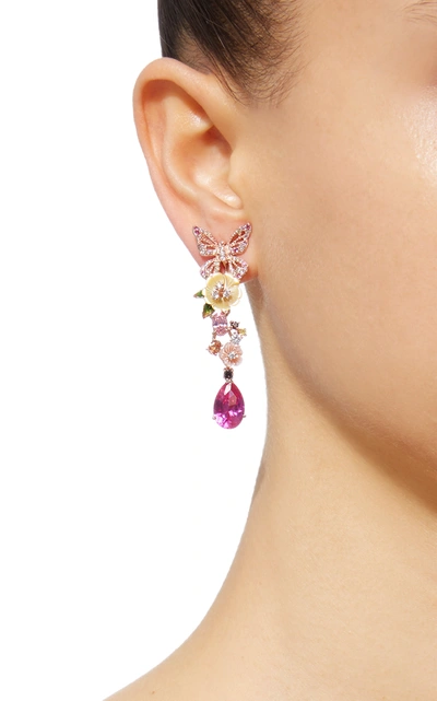 Shop Anabela Chan Women's Exclusive: Rose Vine Earrings In Pink