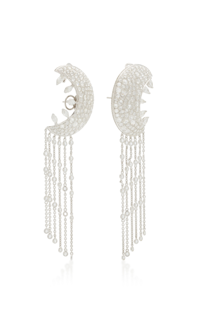 Shop Lauren X Khoo Women's Cosmic Crescent Chandelier Earrings In White