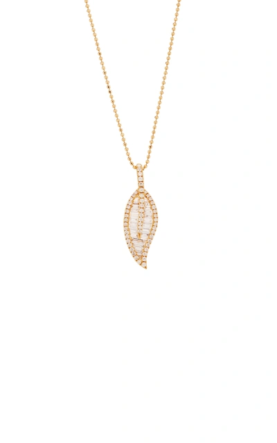 Shop Anita Ko Women's Leaf Large 18k Gold Diamond Necklace