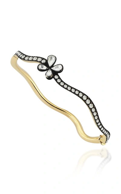 Shop Gilan Women's Cintemani 18k Rose Gold Diamond Bracelet In Black