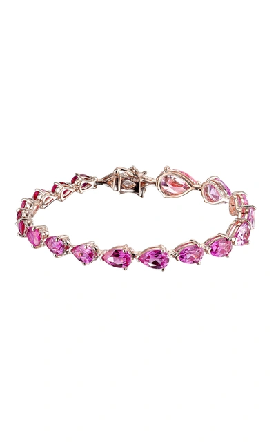 Shop Anabela Chan 18k Rose Gold Fuchsia Nova Bracelet In Pink
