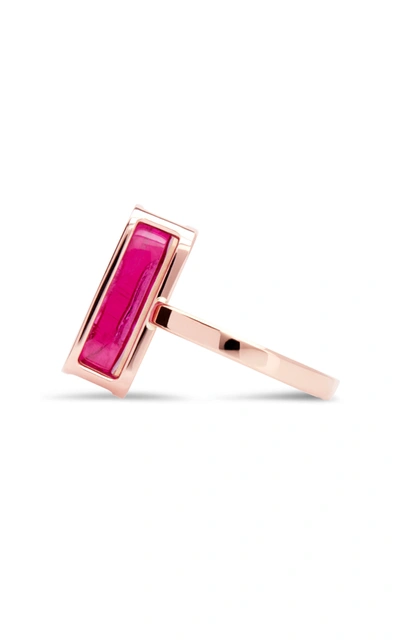 Shop Alina Abegg Pfefferminz Rubellite 14k Rose Gold Ring In Pink