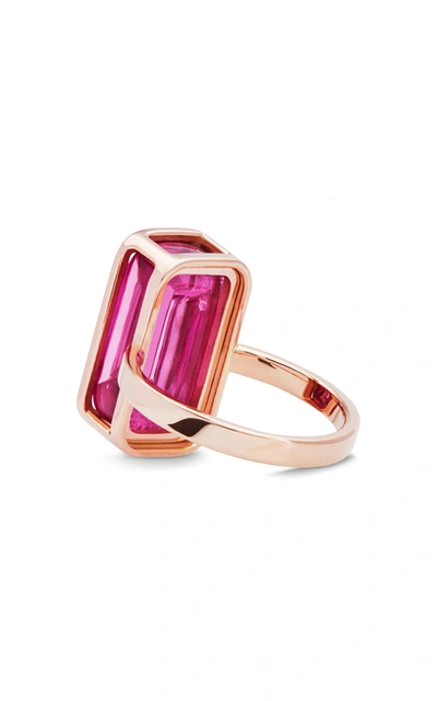 Shop Alina Abegg Pfefferminz Rubellite 14k Rose Gold Ring In Pink