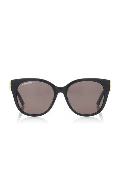 Shop Balenciaga Women's Dynasty Cat-eye Acetate Sunglasses In Black