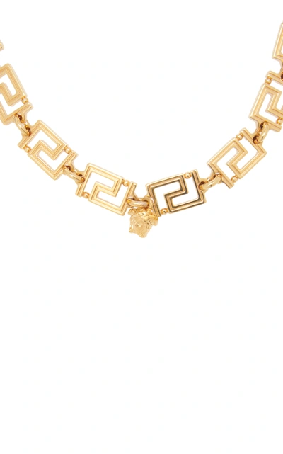 Shop Versace Women's Grecamania Gold-plated Necklace