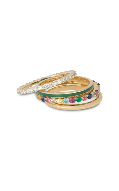 Shop Aisha Baker Women's Enchanté Ring Set In Multi