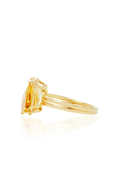 Shop Misui Women's 18k Gold Citrine Ring In Yellow