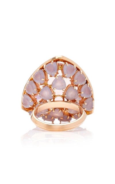 Shop Karma El Khalil Women's Horizon Rose Quartz And Opal Ring In Rose Gold