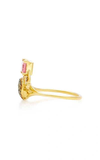 Shop Daniela Villegas Women's Cosquilleo 18k Gold; Tourmaline And Sapphire Ring In Pink
