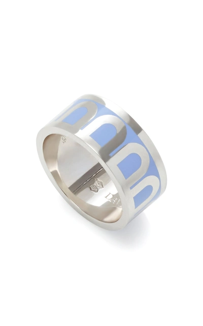 Shop Davidor Women's L'arc 18k White Gold Ring In Blue