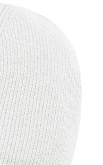 Shop Moncler Genius 3 Moncler Grenoble Logo Wool Beanie In Neutral