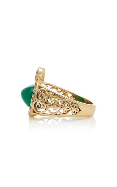 Shop Donna Hourani Women's Composure 18k Gold; Emerald And Diamond Ring