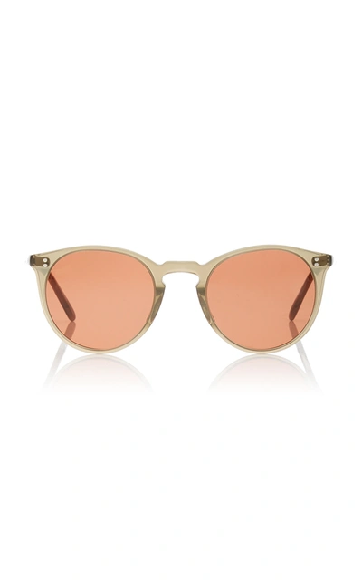 Shop Oliver Peoples Women's Brook Tree Oversized Acetate Sunglasses In Brown,neutral
