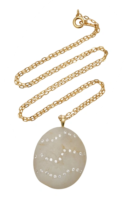 Shop Cvc Stones Women's Rococo 18k Gold; Diamond And Stone Necklace In White
