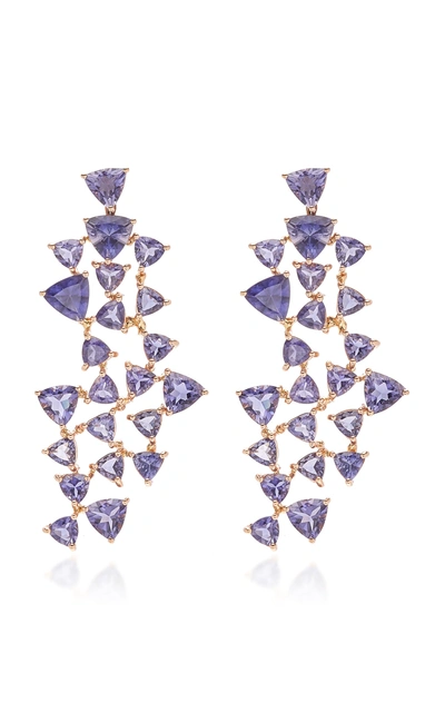 Shop Karma El Khalil Women's Iolite Puzzle Earrings In Purple