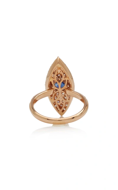 Anita Ko 18k Gold; Diamond And Sapphire Ring In Gold