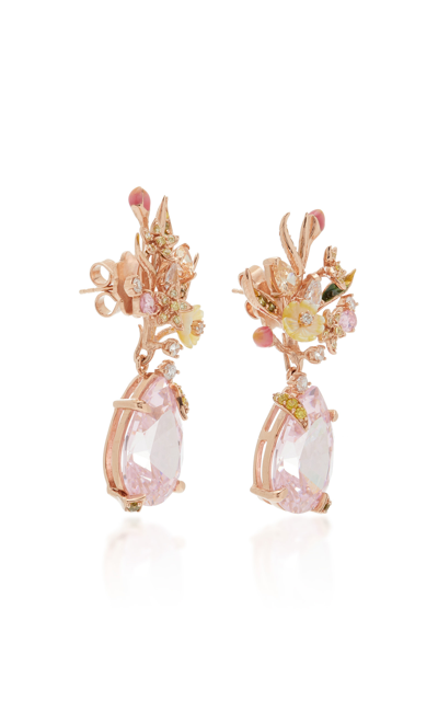 Shop Anabela Chan Women's Posie 18k Rose Gold Vermeil Multi-stone Earrings