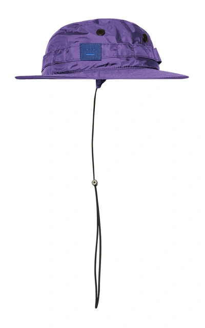 Shop Acne Studios Brimm Nylon Hat In Purple
