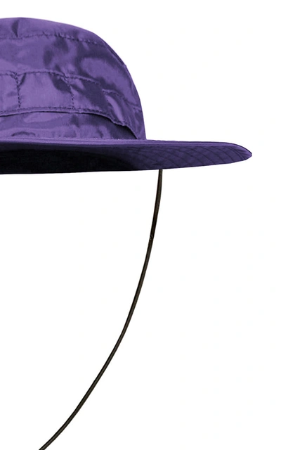 Shop Acne Studios Brimm Nylon Hat In Purple