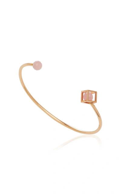 Shop Yael Sonia Women's Perpetual Motion Quartz 18k Rose Gold Cuff In Pink