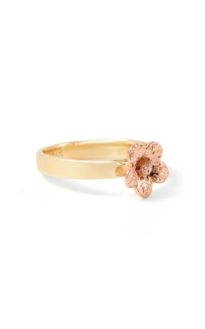 Shop Bernard James Women's Petunia 14k Yellow And Rose Gold Ring In Multi