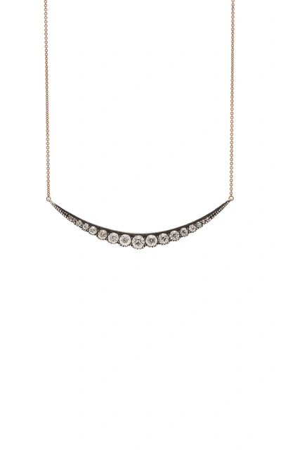 Shop Toni + Chloe Goutal Women's Maya Rose Gold Diamond Necklace In White