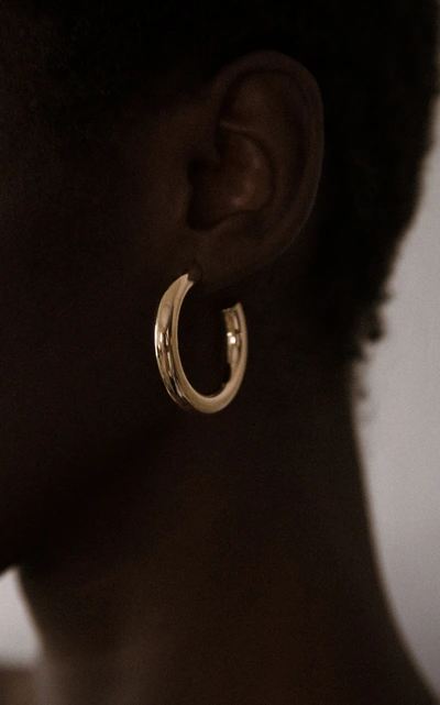 Shop Young Frankk Women's Dylan Gold-plated Hoop Earrings